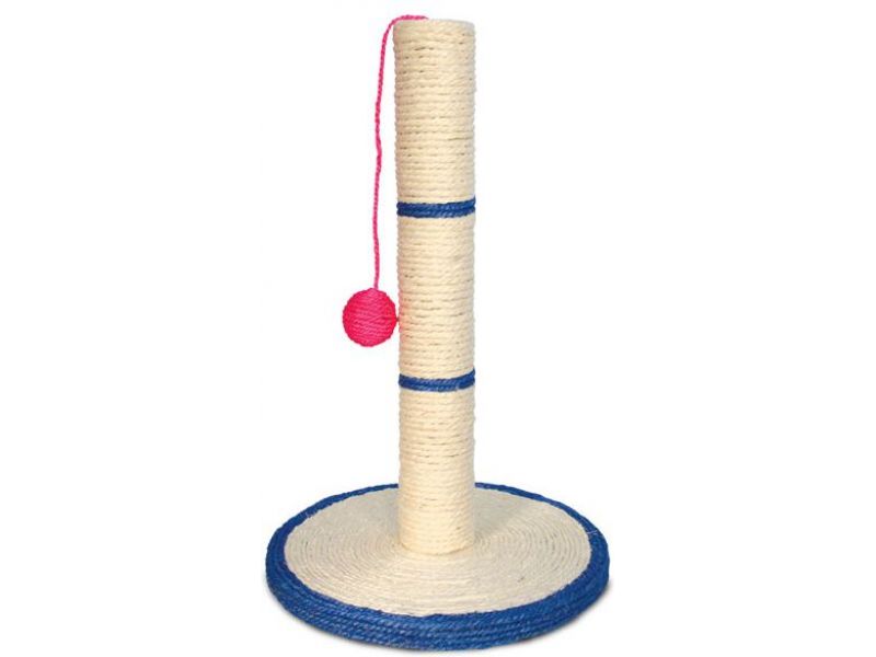 Triol Когтеточка-столбик с шариком, для кошек (S819), сизаль, d30*46 см - Фото