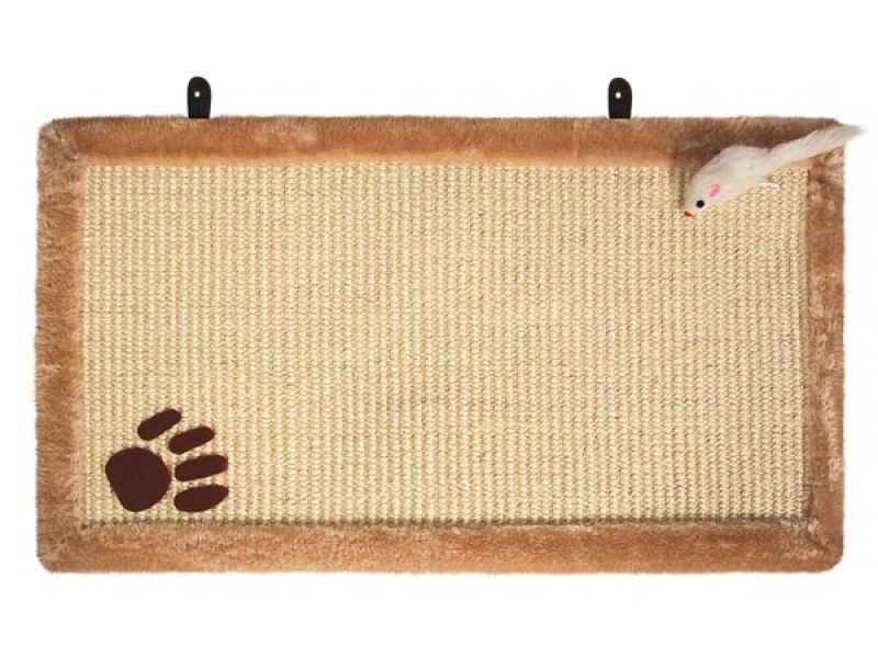 Triol Когтеточка-коврик на стену и на пол (NT835), для кошек, сизаль, 55*35 см - Фото