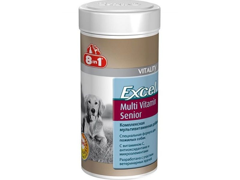Мультивитамины 8 в 1 для ПОЖИЛЫХ собак (Senior Multi Vitamin), 70 шт. - Фото