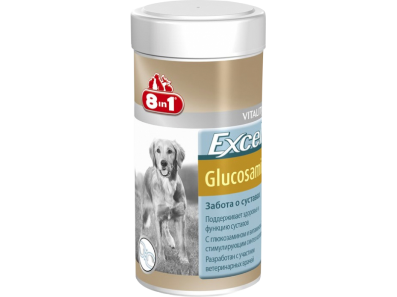 Витамины 8 в 1 для поддержания здоровья СУСТАВОВ, для собак, (Excel Glucosamine) - Фото