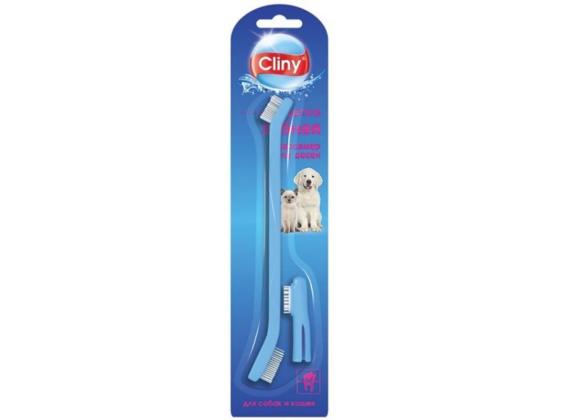 Cliny Зубная щетка + массажер для десен, для животных - Фото