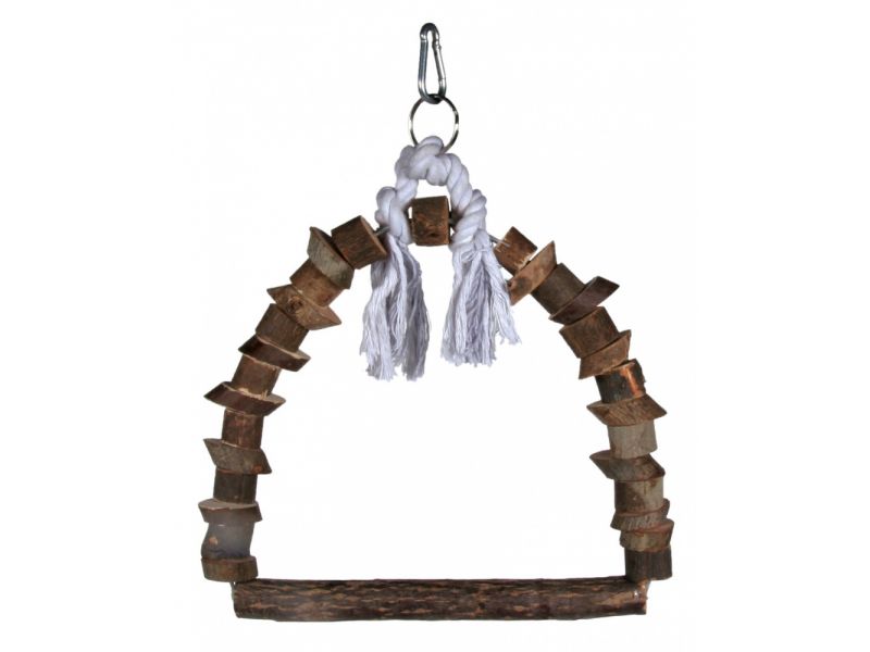 Trixie Качели деревянные c веревкой для птиц (5890), 15*20 см  - Фото