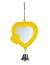 Trixie Зеркало-сердечко с колокольчиком для птиц, пластик (5202), 8 см - Фото 2