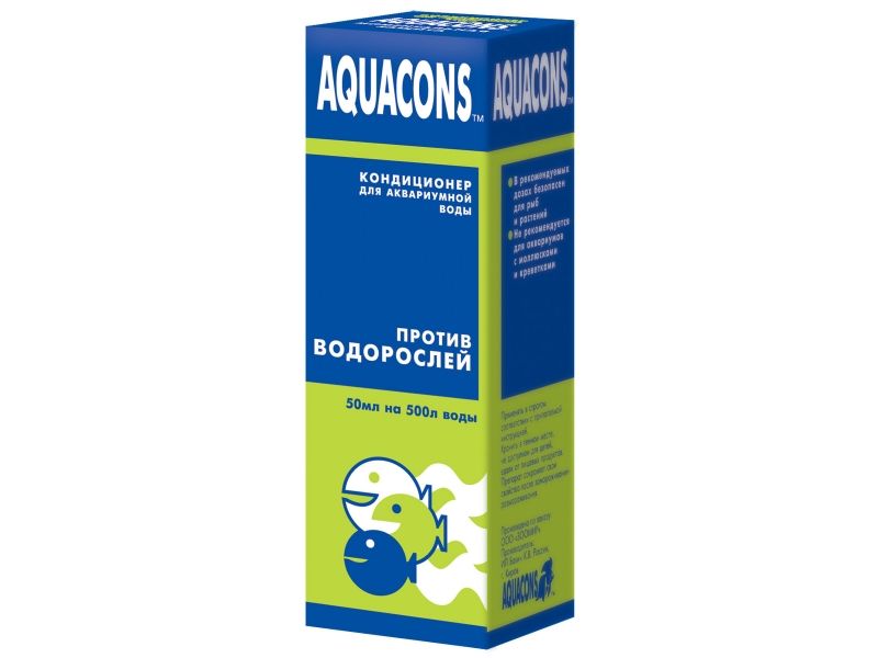 Зоомир Aquacons Кондиционер "Против водорослей" для аквариумной воды, 50 мл   - Фото