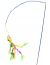 IPTS Удочка-дразнилка с вельветовыми хвостиками и перьями, для кошек, 46 см - Фото 2
