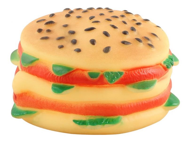 Triol Игрушка "Чизбургер" с пищалкой, для собак, винил, 9*5 см - Фото