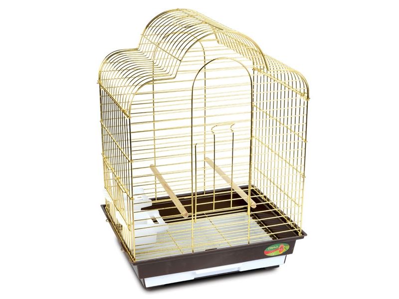 Triol Клетка для птиц, золотая решетка, 46,5*36*65 см     - Фото