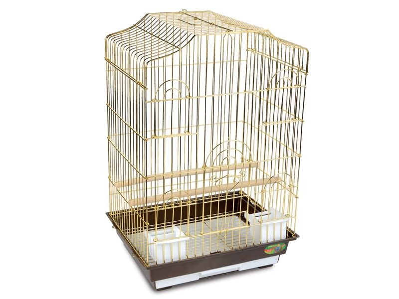 Triol Клетка для птиц, золотая решетка, 46,5*36*71 см    - Фото