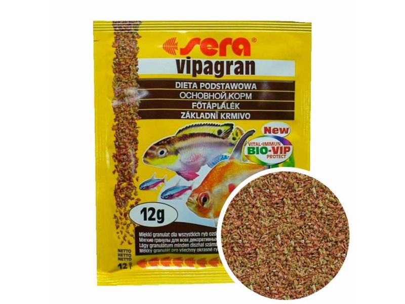SERA Корм для всех видов рыб - гранулы (Vipagran), 12 гр - Фото