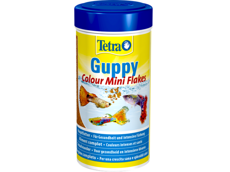 Tetra Корм для гуппи - усиление окраса (Guppy Colour Mini Flakes) - Фото