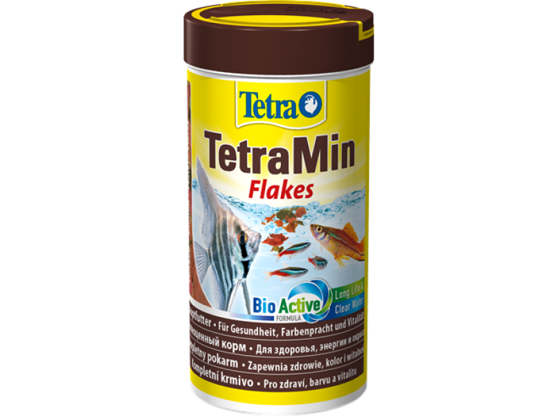 Tetra Min Корм основной для всех видов тропических рыб - хлопья (Flakes) - Фото