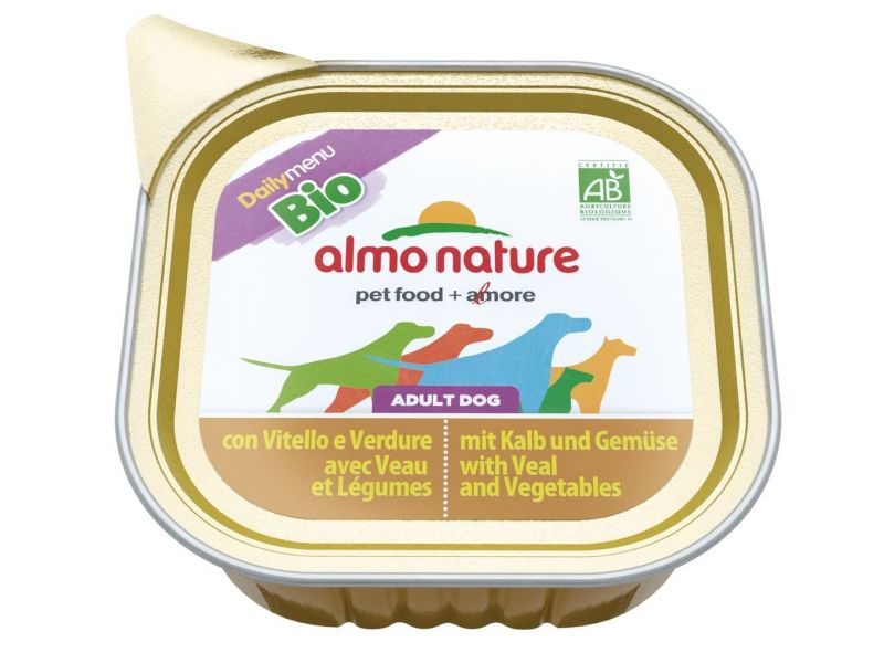 Паштет Almo Nature: ТЕЛЯТИНА и ОВОЩИ для собак (Bio Daily Menu Veal&Vegetables) - Фото