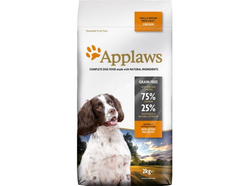 Applaws Сухой корм "Курица/Овощи: 75/25%" беззерновой для взрослых собак МАЛЫХ и СРЕДНИХ пород (Dry Dog Chicken Small & Medium Breed Adult)  - Фото