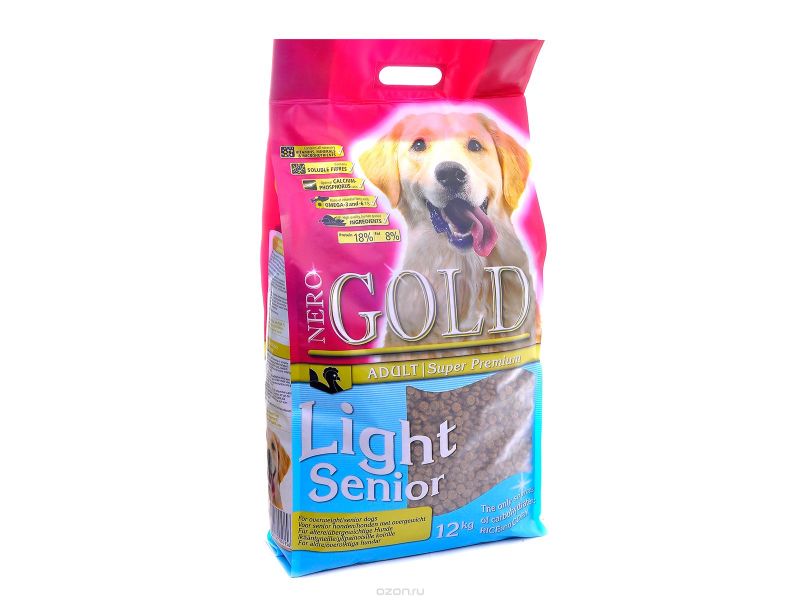 Сухой корм Nero Gold super premium для ПОЖИЛЫХ собак: ИНДЕЙКА и РИС (Senior/Light), 12 кг - Фото