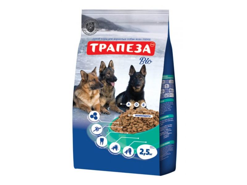 Сухой корм Трапеза "Био" для взрослых собак с нормальным весом, 10 кг - Фото