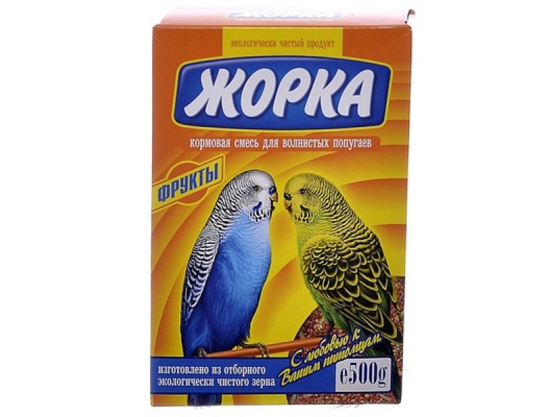 Жорка Сухой корм с ФРУКТАМИ для волнистых попугаев (коробка), 500 гр - Фото