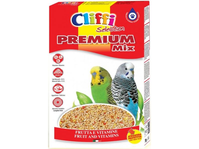 Cliffi Сухой корм для волнистых попугаев (Premium Mix Budgerigars), 800 гр - Фото