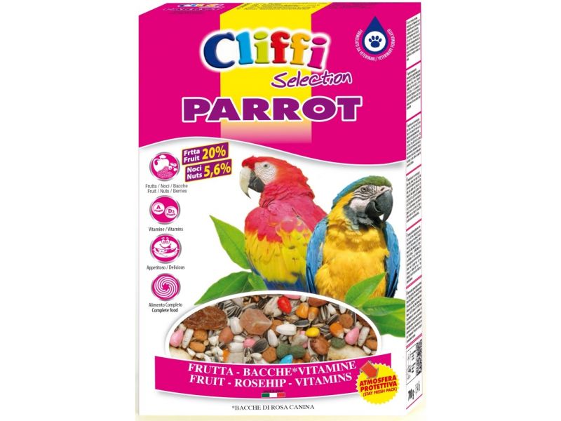 Cliffi Витаминизированный комплекс с ягодами и орехами для КРУПНЫХ попугаев (Super Premium Parrot), 500 гр - Фото