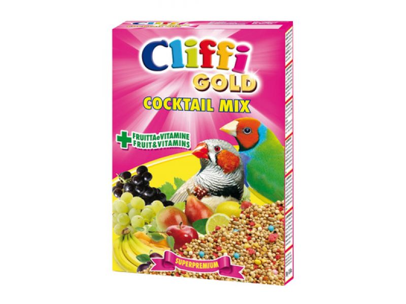 Cliffi Коктейль для Экзотических птиц: зерна, злаки, фрукты, овощи (Cocktail Mix Esotici), 300 гр  - Фото