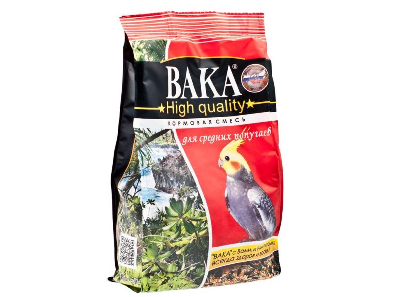 ВАКА High Quality Сухой корм для средних попугаев, 500 гр - Фото