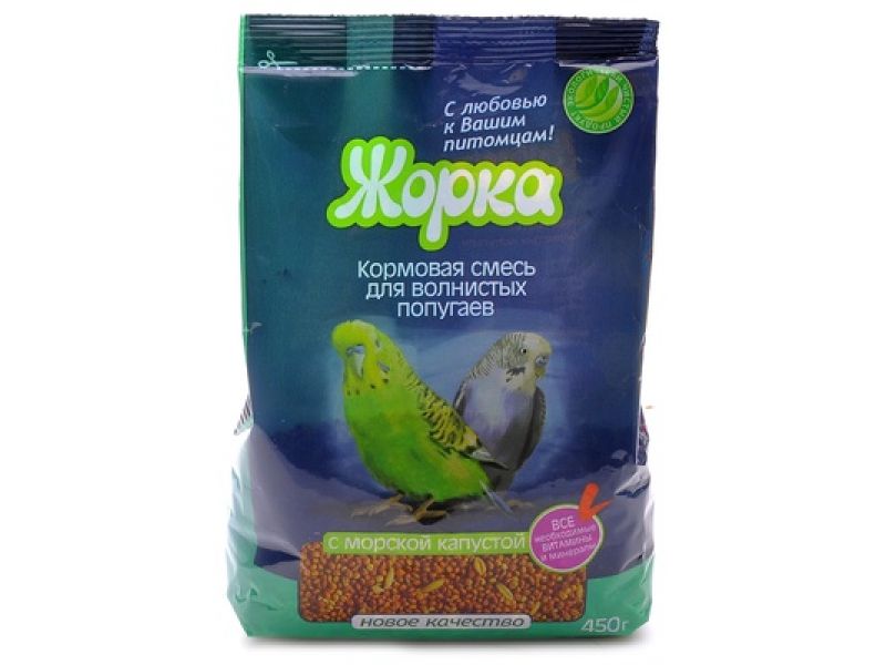Жорка Сухой корм Lux для волнистых попугаев с Морской капустой (пакет) , 450 гр - Фото