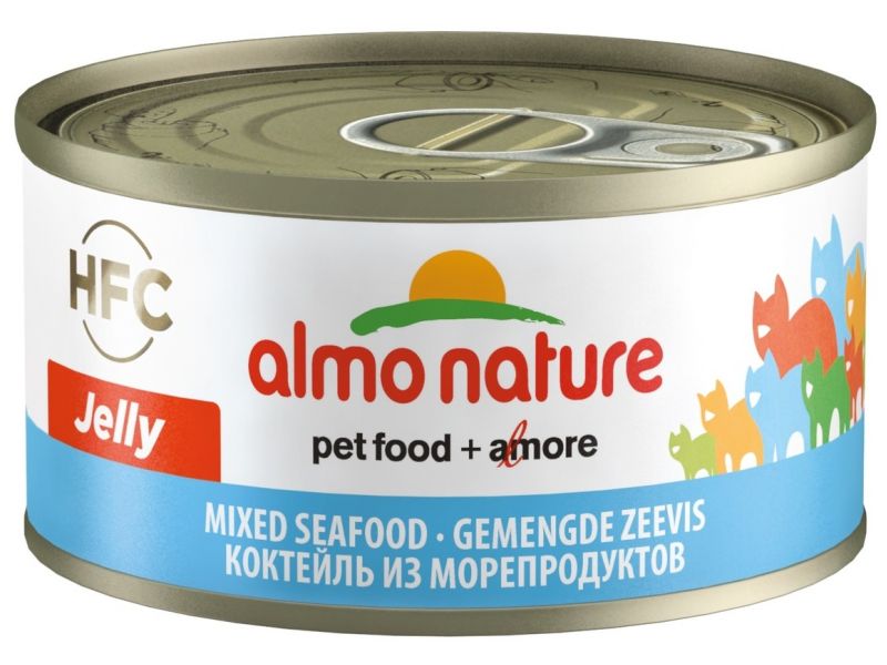 Almo Nature Legend Консервы с морепродуктами в желе, для кошек (Legend HFC Adult Cat Mixed Seafood), 70 гр  - Фото