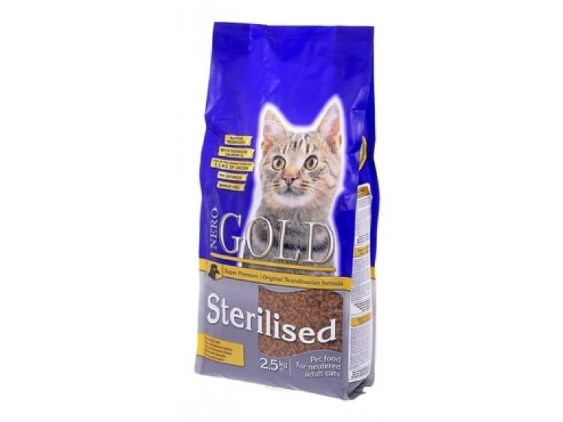 Сухой корм Nero Gold super premium для профилактики мочекаменной болезни у СТЕРИЛИЗОВАННЫХ кошек (Cat Sterilized) - Фото