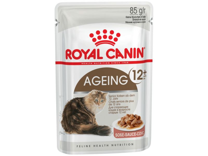 Royal Canin Паучи в СОУСЕ для кошек старше 12 лет (Ageing+12), 85 гр  - Фото