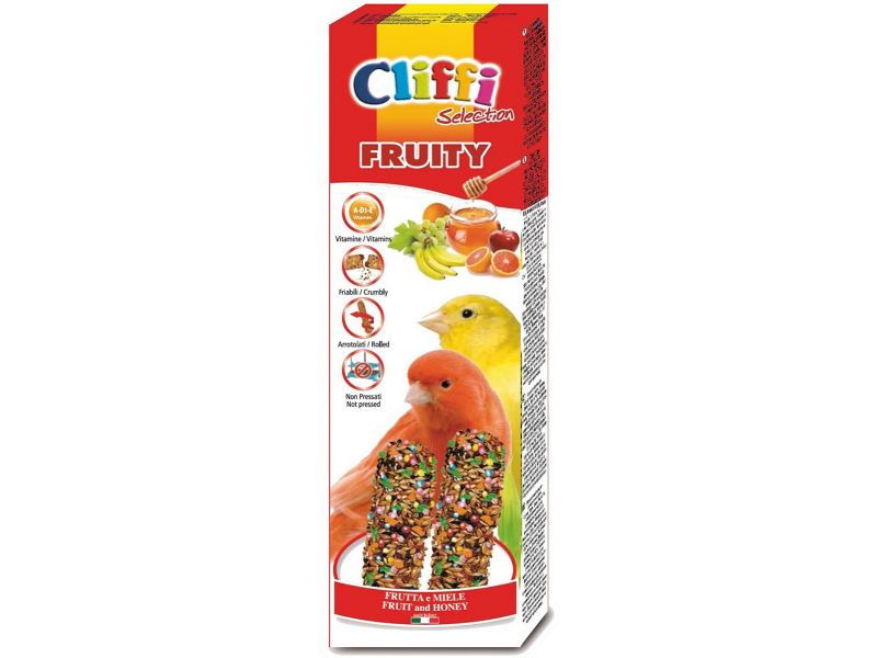 Cliffi Лакомство "Палочки с фруктами и медом" для канареек, 60 гр  - Фото