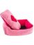 Yami-Yami Лежак "Романтика" прямоугольный с подушкой, для животных, розовый, мех - Фото 2