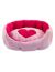 Yami-Yami Лежак "Романтика" овальный с подушкой, для животных, розовый, мех - Фото 2