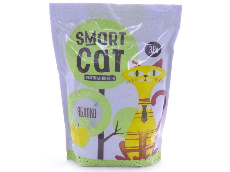 SmartCat Наполнитель силикагелевый с ароматом ЯБЛОКА, для кошек  - Фото