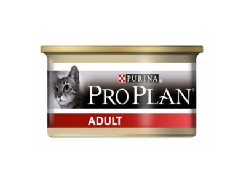 Влажный корм (консервы) Pro Plan с КУРИЦЕЙ для кошек (Adult Chicken), 85 гр  - Фото