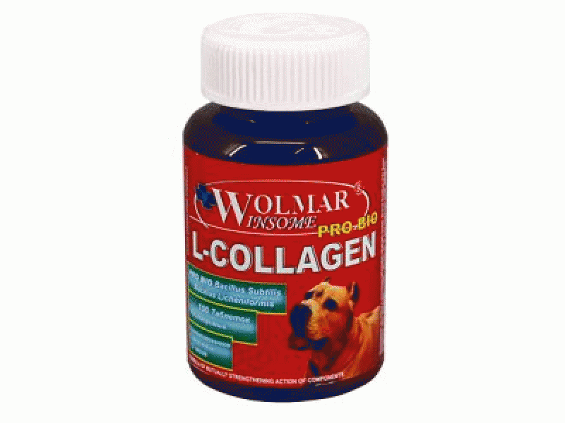 WOLMAR Pro Bio L-Collagen Комплекс для ВОССТАНОВЛЕНИЯ связок и сухожилий, для собак всех возрастов, 100 таб.  - Фото